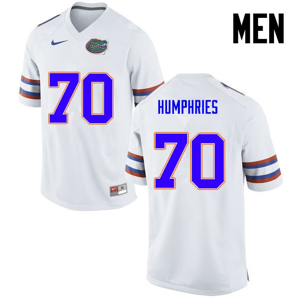 Florida Gators Men #70 D.J. Humphries College Football Jersey White